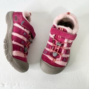 Keen Leather Newport Youth Big Kids Girls Pink Sneakers Shoes Sz 3